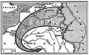 План вторжения германской армии на территории Бельгии и Франции по "Плану Шлиффена"