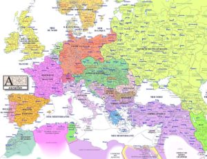 карта Европы на 1900 гг, нажать для увеличения